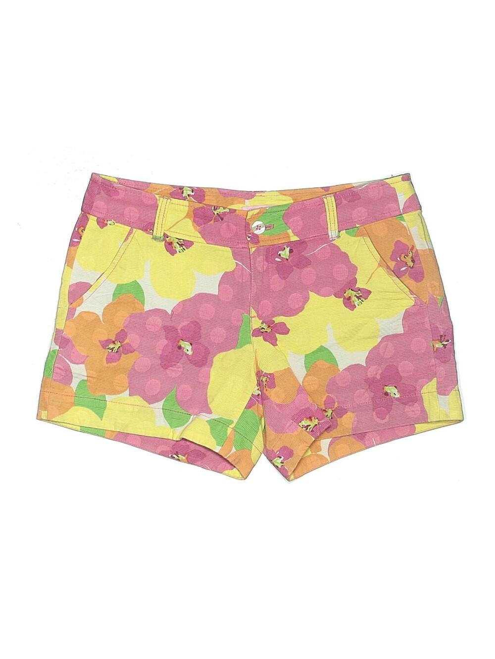 Lilly Pulitzer Size 6 Floral Print Cotton Shorts